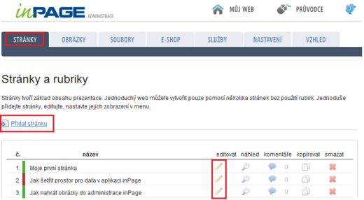 Tvorba adresy 1